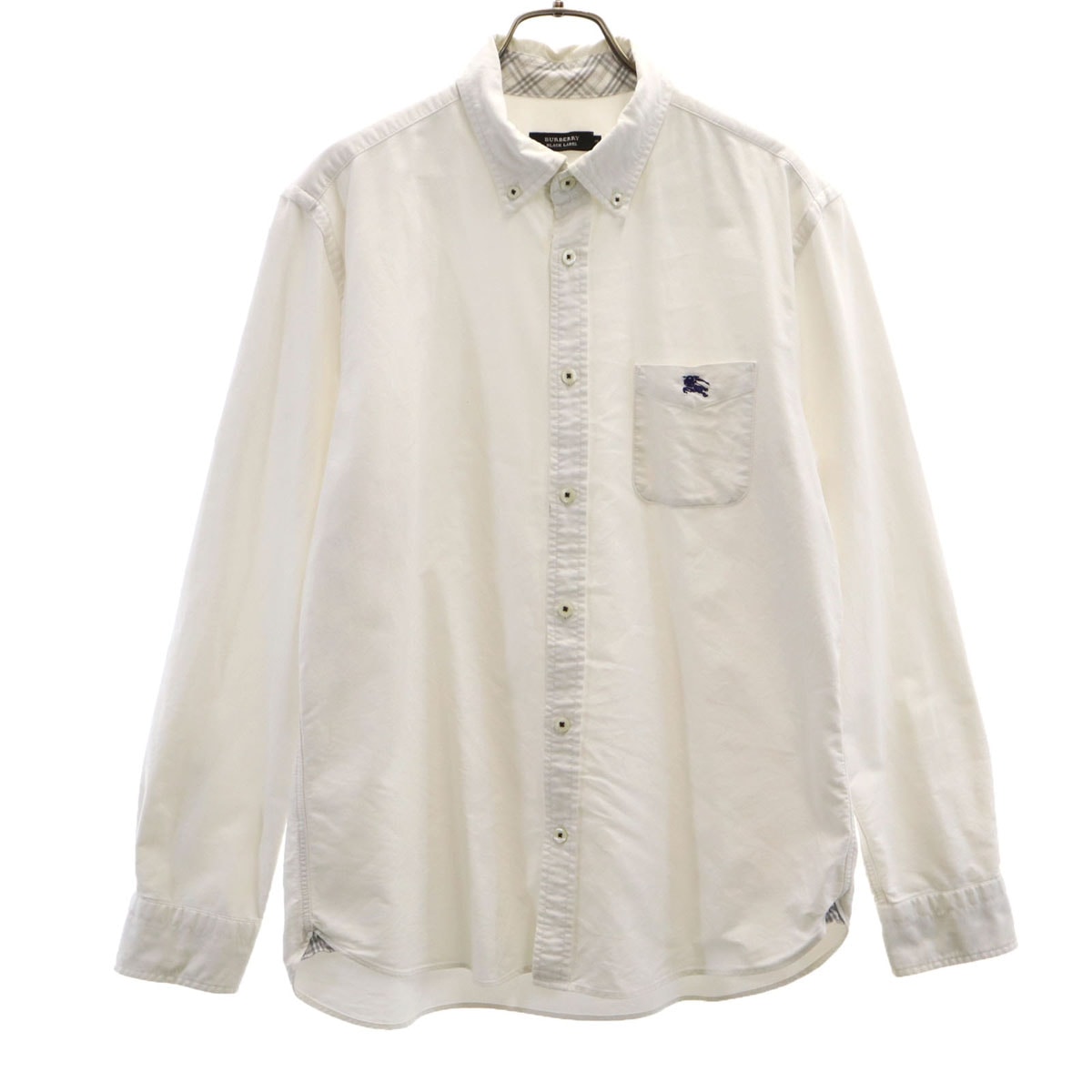 BURBERRY BLACK LABEL バーバリーブラックレーベル 長袖 ボタンダウンシャツ 3 ホワイト 三陽商会