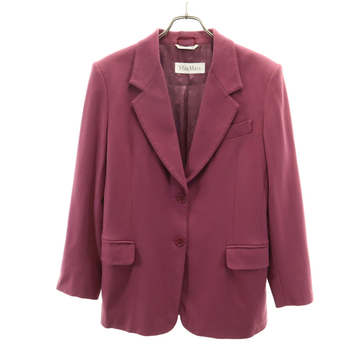 MAX MARA マックスマーラ ウール カシミヤブレンド テーラードジャケット 40 パープル系