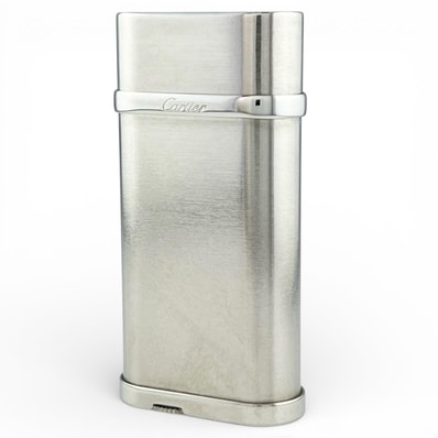 外装美品 カルティエ ライター ゴドロン シルバー メンズ