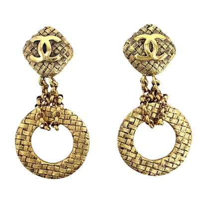 CHANEL シャネル イヤリング ココマーク アクセサリー ヴィンテージ GP 29 レディース 約29g 1994年【中古品】
