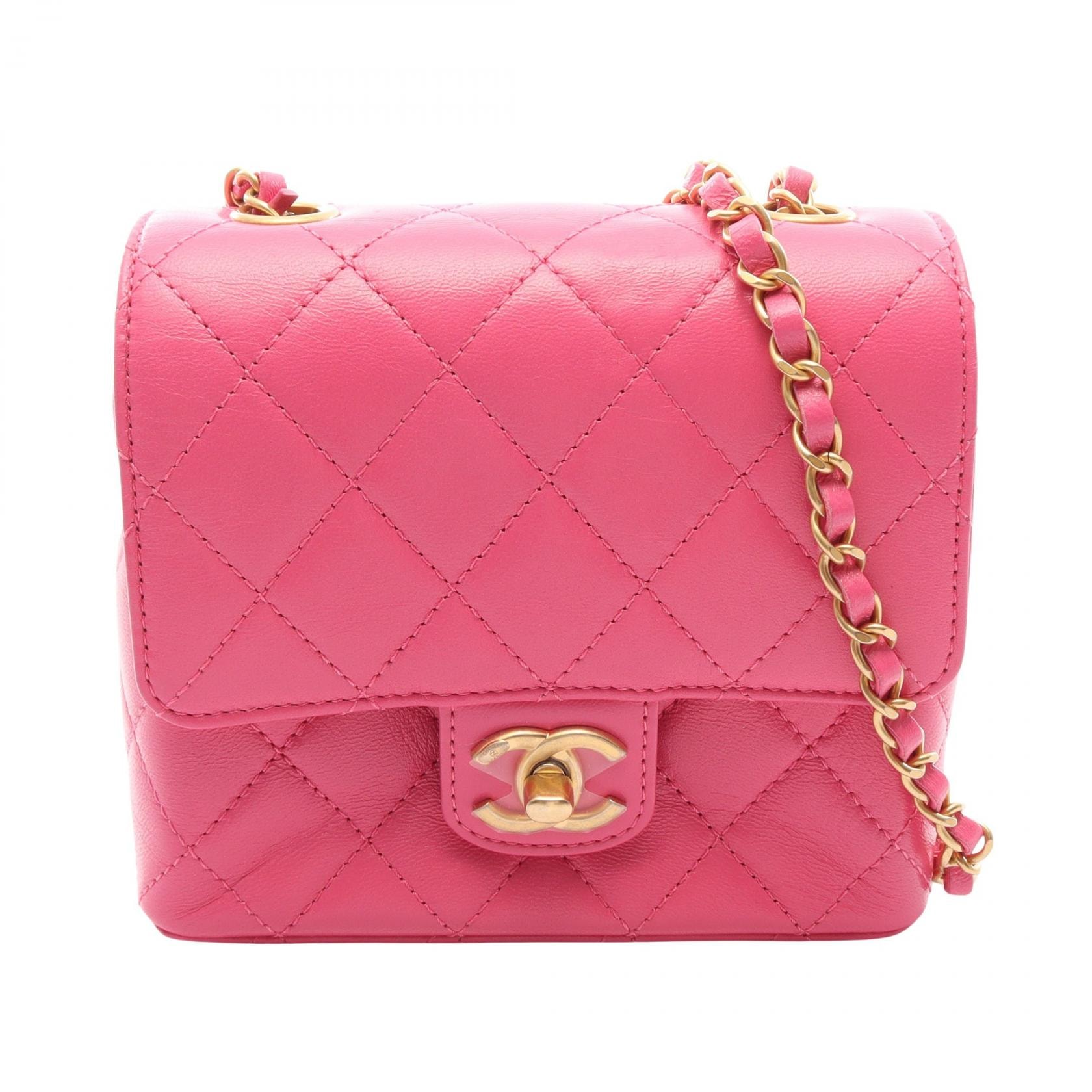 シャネル CHANEL マトラッセ ショルダーバッグ バッグ レザー レディース ピンク系 【中古】