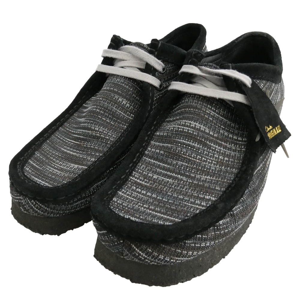 Clarks クラークス BOTT ボット WALLABEE ワラビー シューズ ブラック系 グレー系 US9.5【中古】