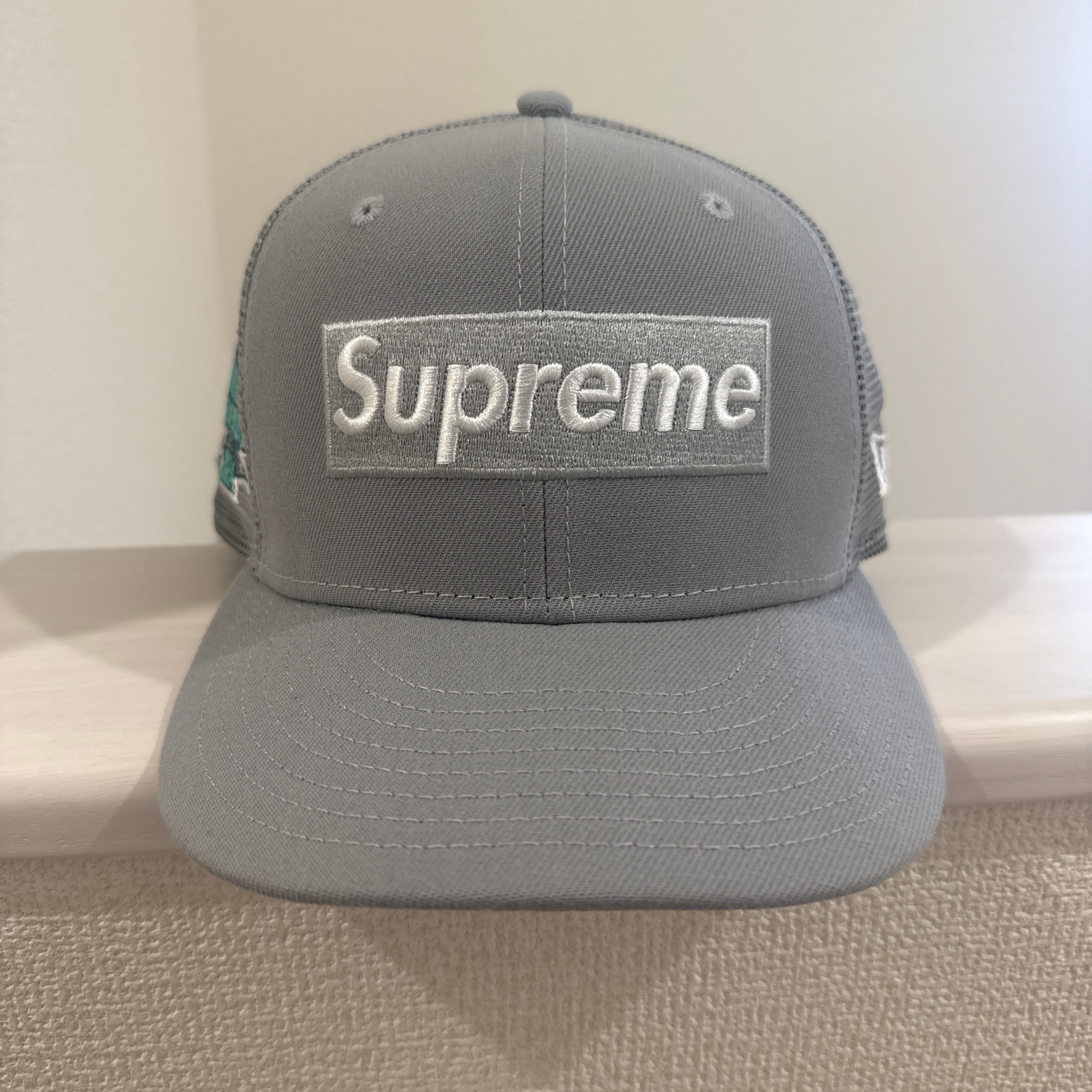 Supreme Box Logo Mesh Back New Era "Grey" (24SS)