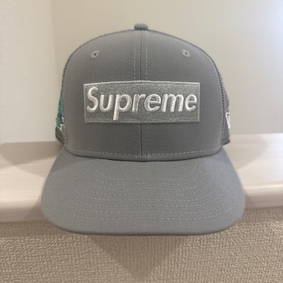 Supreme Box Logo Mesh Back New Era "Grey" (24SS)