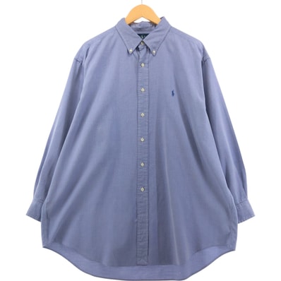 古着 ラルフローレン Ralph Lauren YARMOUTH ヘリンボーン 長袖 ボタンダウンシャツ メンズXL相当/eaa554480