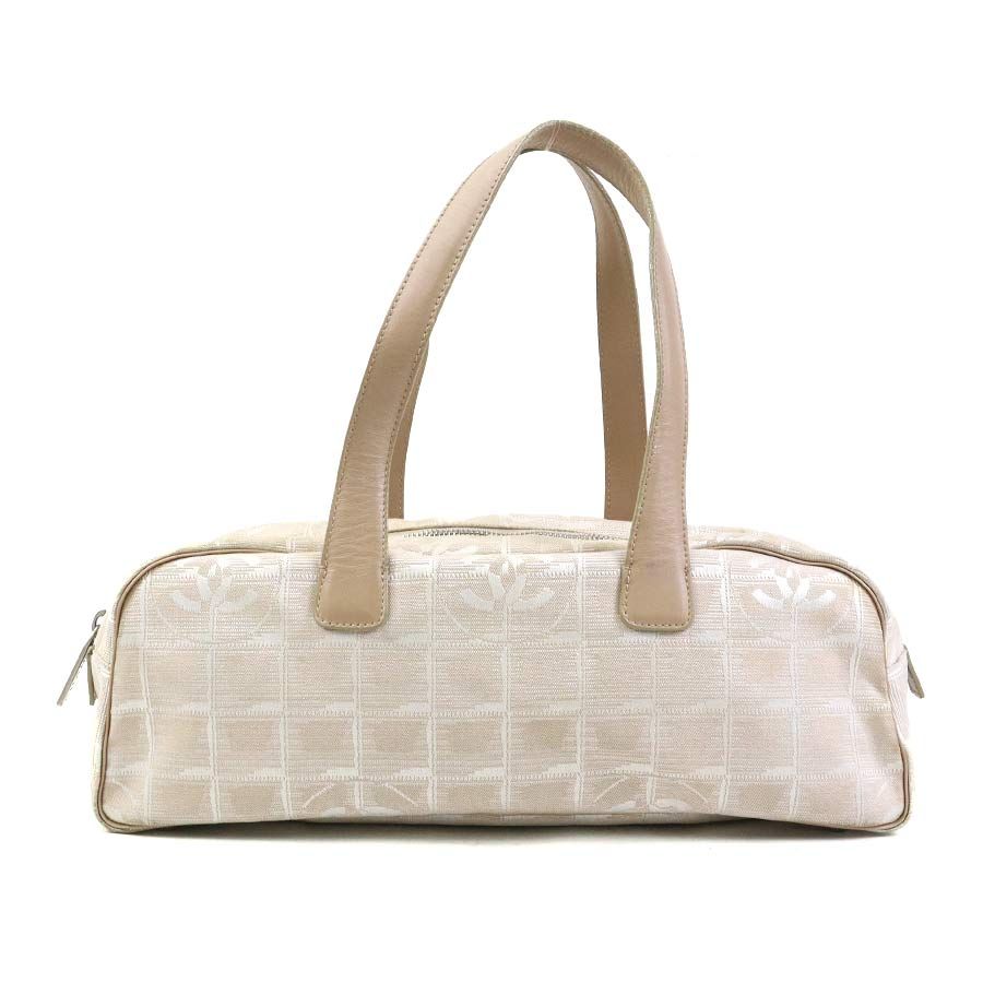 シャネル CHANEL ハンドバッグ ニュートラベルライン ナイロンキャンバス/レザー ベージュ レディース【中古】 h31333a