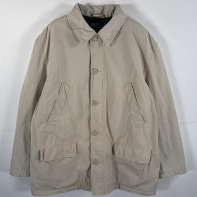 古着 90's/90年代 ポロバイラルフローレン Polo by Ralph Lauren ハンティングカバーオール 大きいサイズ フルジップ XL ベージュ メンズ