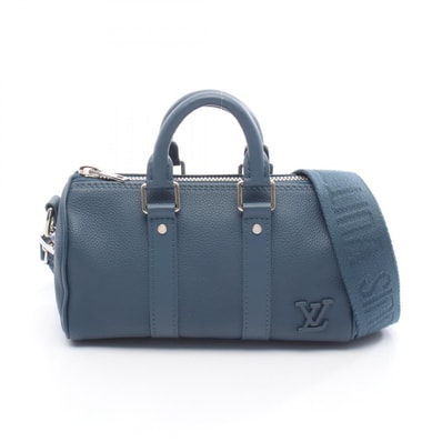 ルイ・ヴィトン LOUIS VUITTON キーポルXS LVアエログラム ハンドバッグ バッグ レザー アエログラム メンズ ブルー系 M81003 【中古】