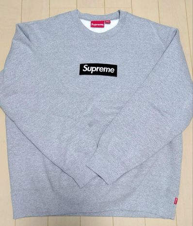 Supreme Box Logo Crewneck "Heather Grey" (22FW)