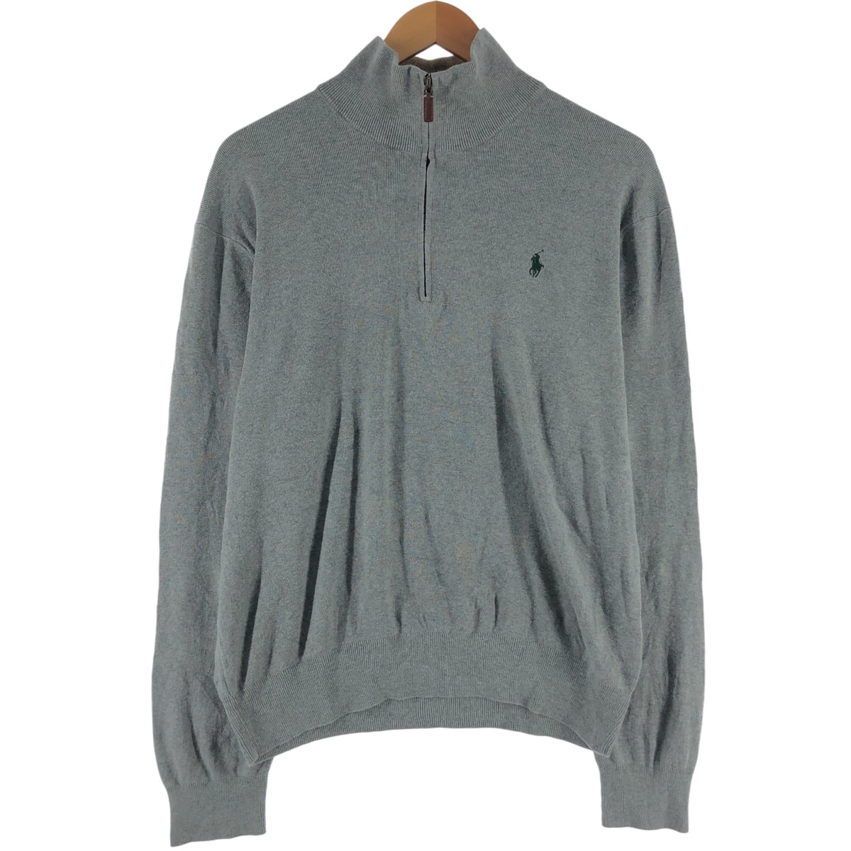 古着 ラルフローレン Ralph Lauren POLO RALPH LAUREN ピマコットンニットハーフジップセーター メンズM相当/eaa489999