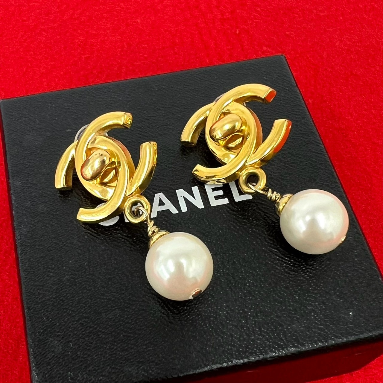 ✨CHANEL✨シャネル✨ココマーク✨フェイクパール✨ゴールド✨イヤリング✨ B (目立った傷や汚れなし)】CHANEL シャネル ココマーク GP フェイク