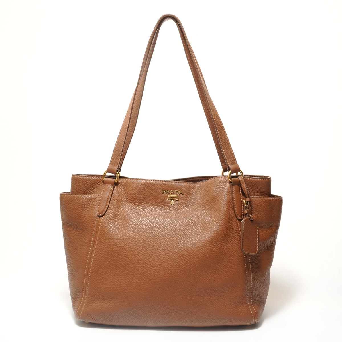 プラダ PRADA レザー ショルダーバッグ【中古】