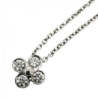 TIFFANY&Co. ティファニー ネックレス ベゼルセット アクセサリー ジュエリー Pt950プラチナ ダイヤモンド レディース 約3.2g 美品【中古品】