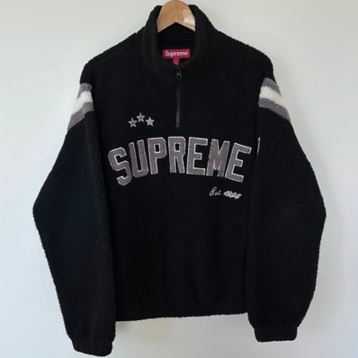 Supreme Arc Half Zip Fleece Pullover "Black"