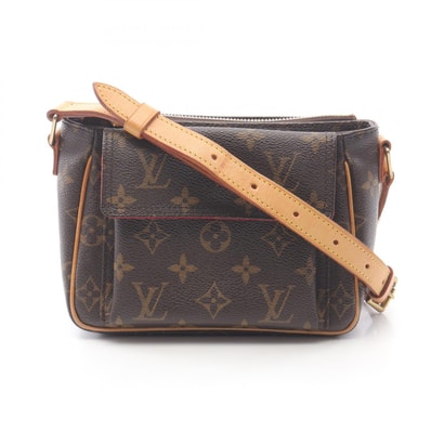 ルイ・ヴィトン LOUIS VUITTON ヴィバシテPM ショルダーバッグ バッグ PVCコーティングキャンバス レザー モノグラム レディース ブラウン系 M51165 【中古】