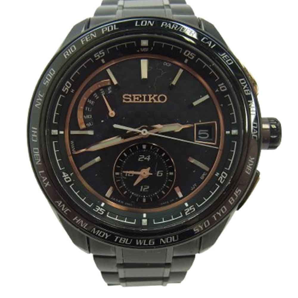 SEIKO セイコー 時計 SAGA2638B63-0AN0 ブライツ ソーラー電波 腕時計 ウォッチ ブラック系【中古】