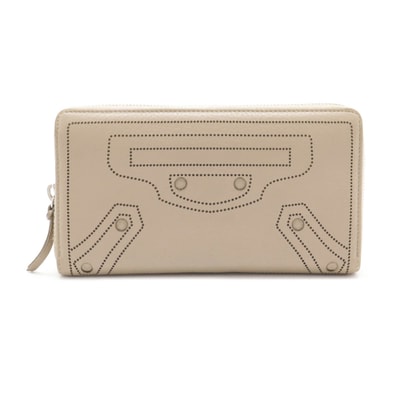 バレンシアガクラシック コンチネンタル ジップアラウンド パンチング