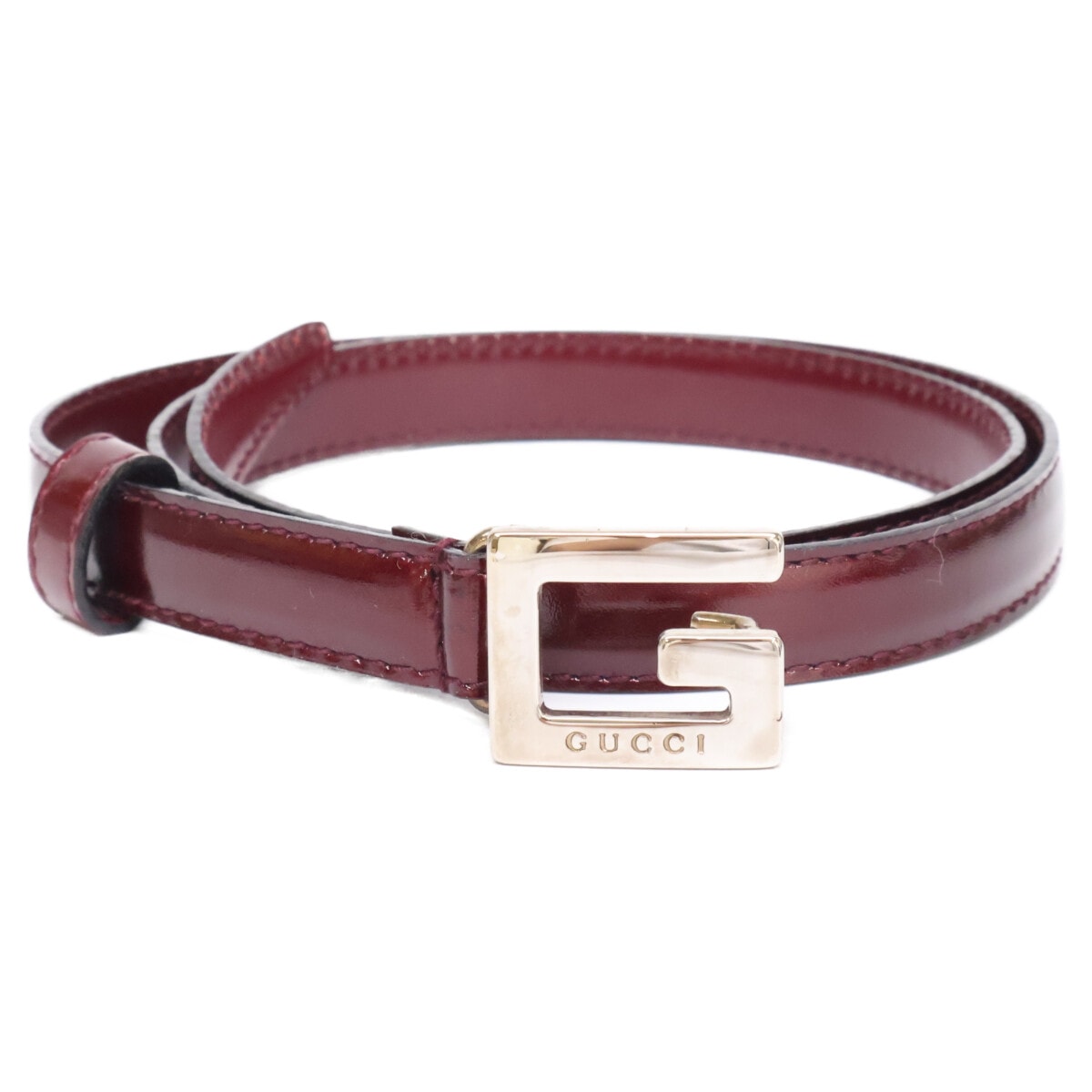 グッチ 【美品】037.194.0969 Gロゴバックル レザー 65・26