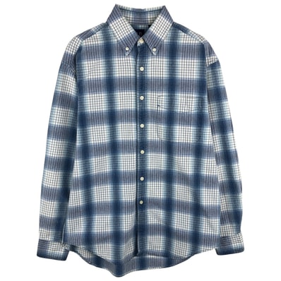 古着 90年代 ギャップ GAP オールドギャップ オンブレチェック 長袖 ボタンダウンチェックシャツ メンズM相当 ヴィンテージ/eaa611735