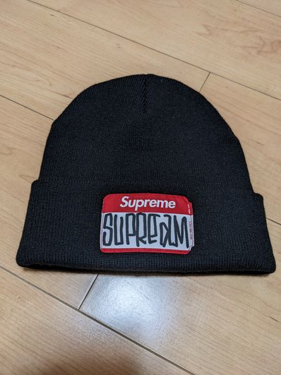 Supreme Gonz Nametag Beanie "Black"