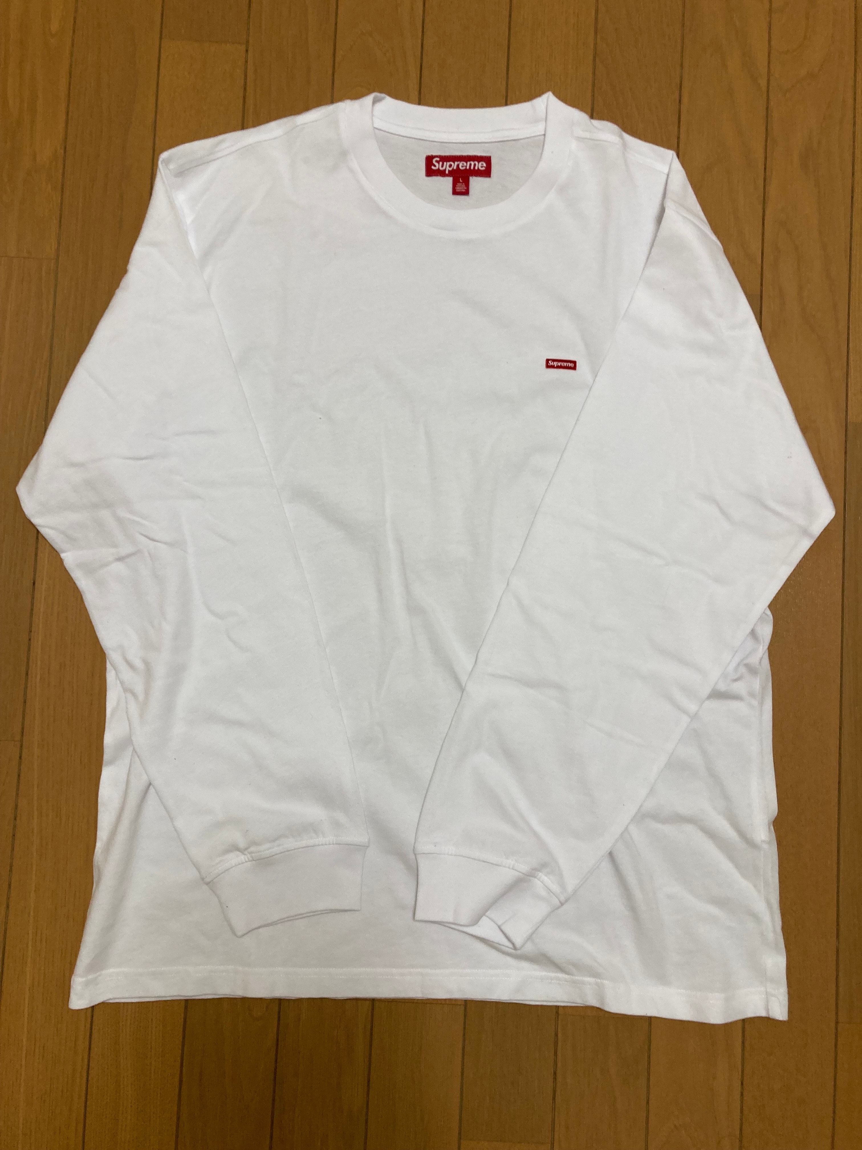 Supreme Small Box L/S Tee "White"(23FW)