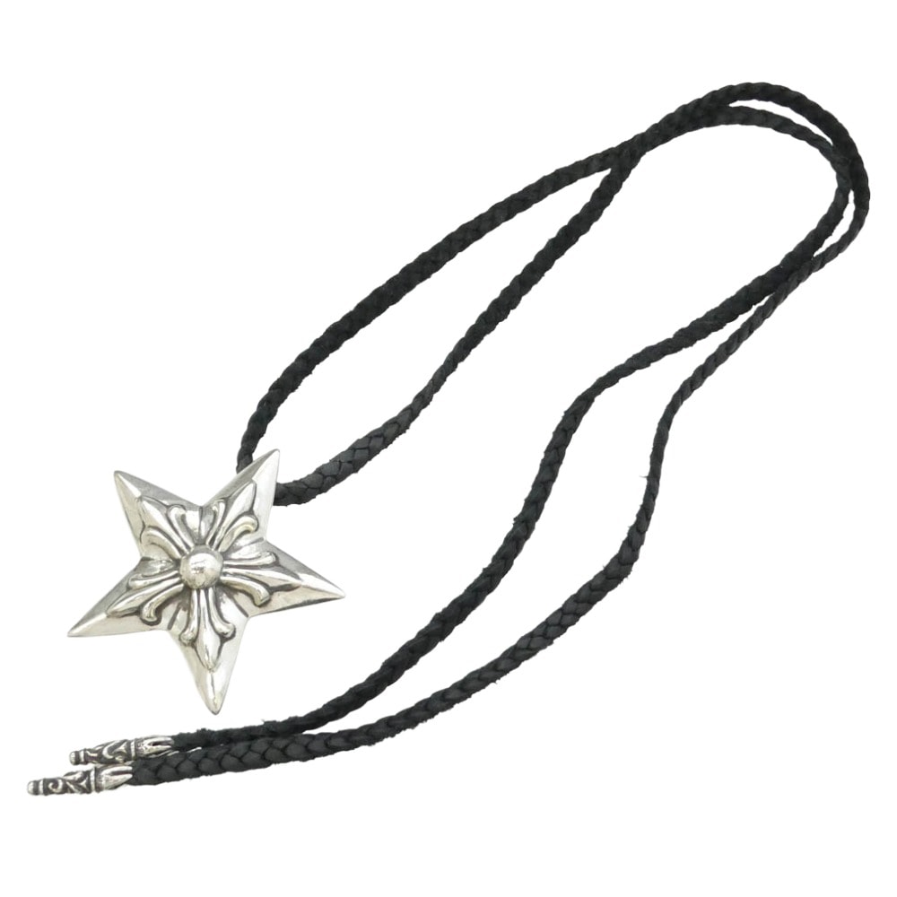 Chrome Hearts Large Star Pendant W Leather Blade "Silver/Black"