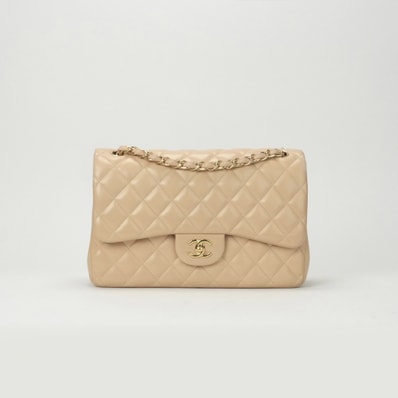 シャネル CHANEL マトラッセ マトラッセ30 デカマトラッセ デカマト バッグ ショルダーバッグ ラムスキン ベージュ ゴールド金具 チェーンショルダーバッグ ココマーク ターンロック