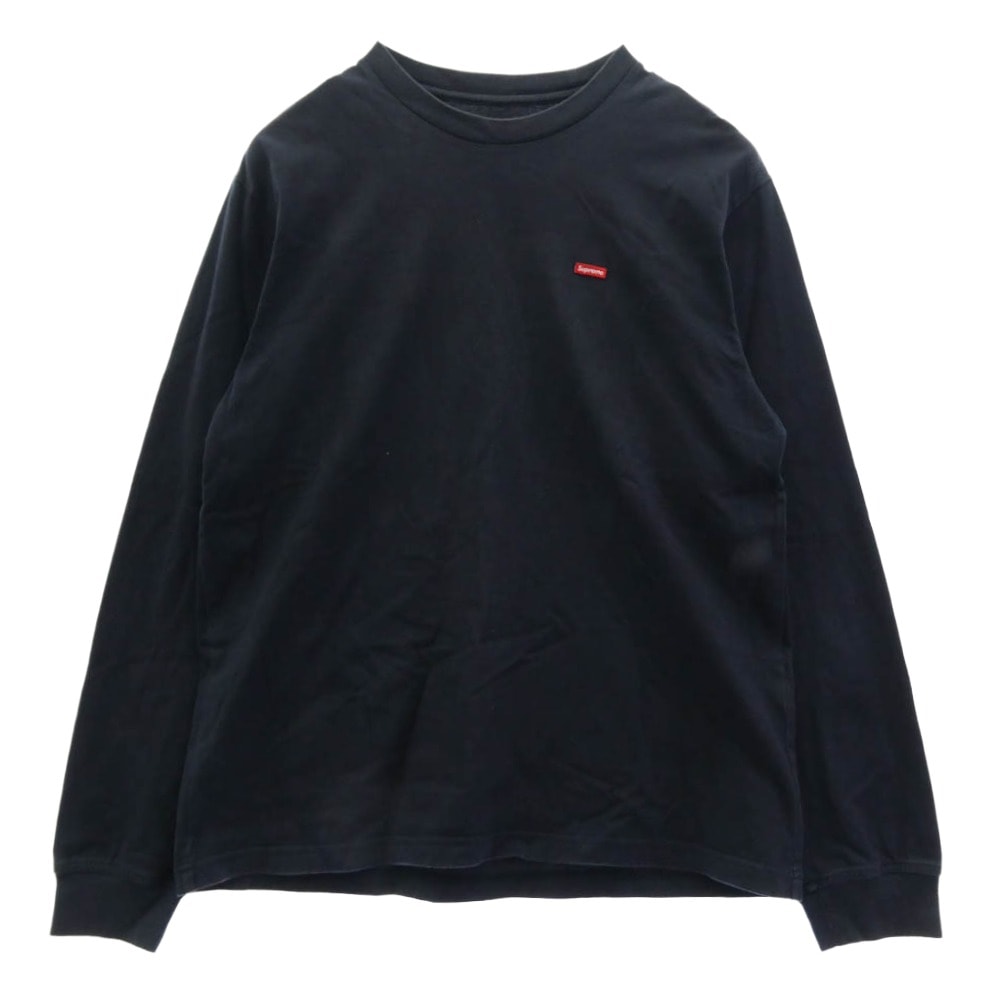 Supreme シュプリーム カットソー 21SS Small Box L/S Tee スモール ボックス 長袖 Tシャツ カットソー ダークネイビー系 S【中古】