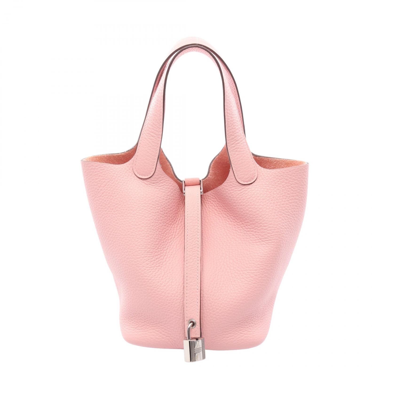 エルメス HERMES ピコタンロックPM ハンドバッグ バッグ レザー トリヨンクレマンス トリヨンクレマンス ローズサクラ B刻印(2023年製造) レディース ピンク系 【中古】
