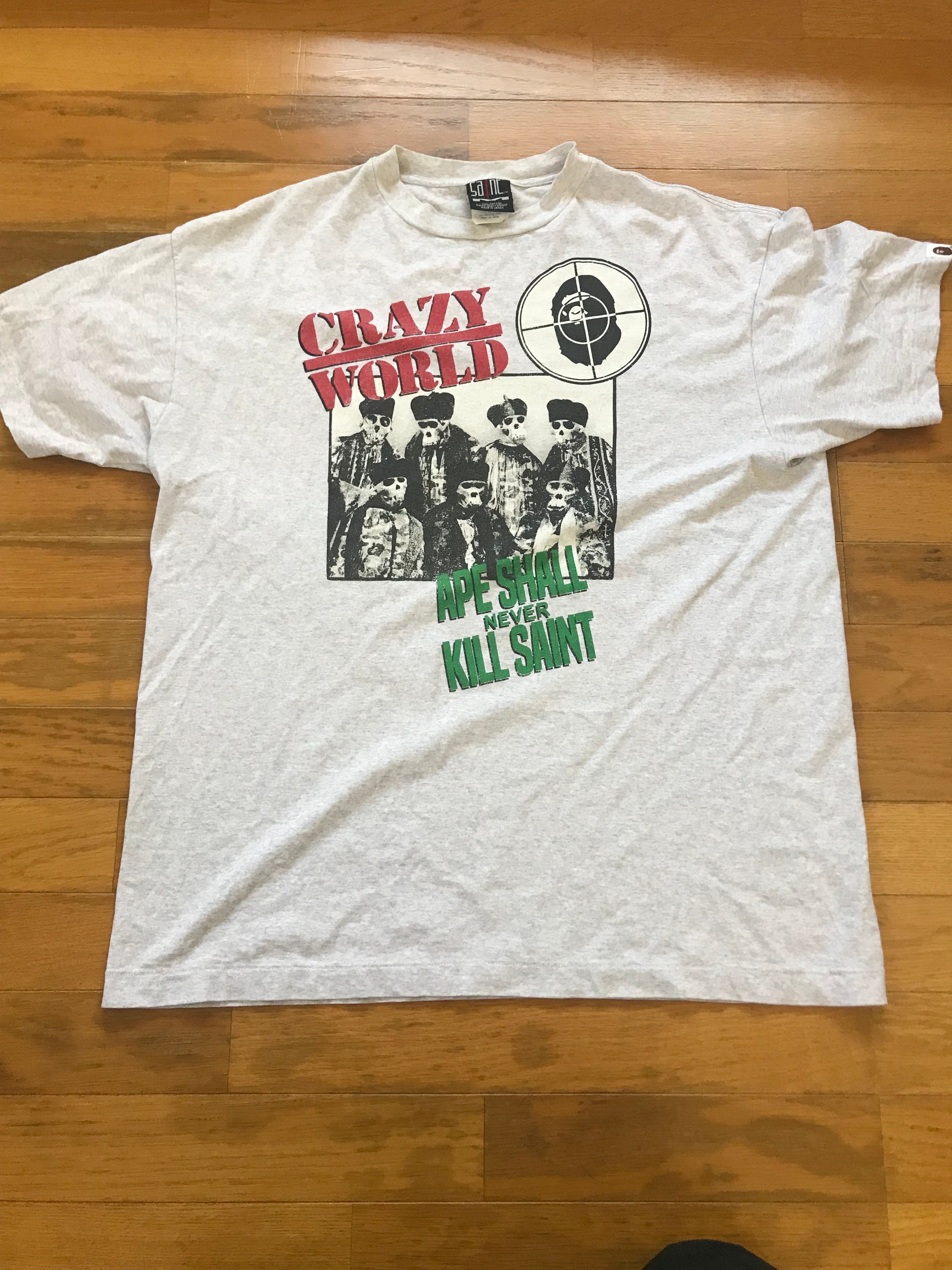 セントマイケル x アベイシングエイプ スピーチ Tシャツ "グレー"