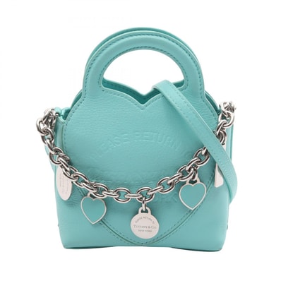 ティファニー TIFFANY&CO リターントゥ ティファニー マイクロチャーム 2WAY ハンドバッグ バッグ レザー レディース グリーン系 【中古】