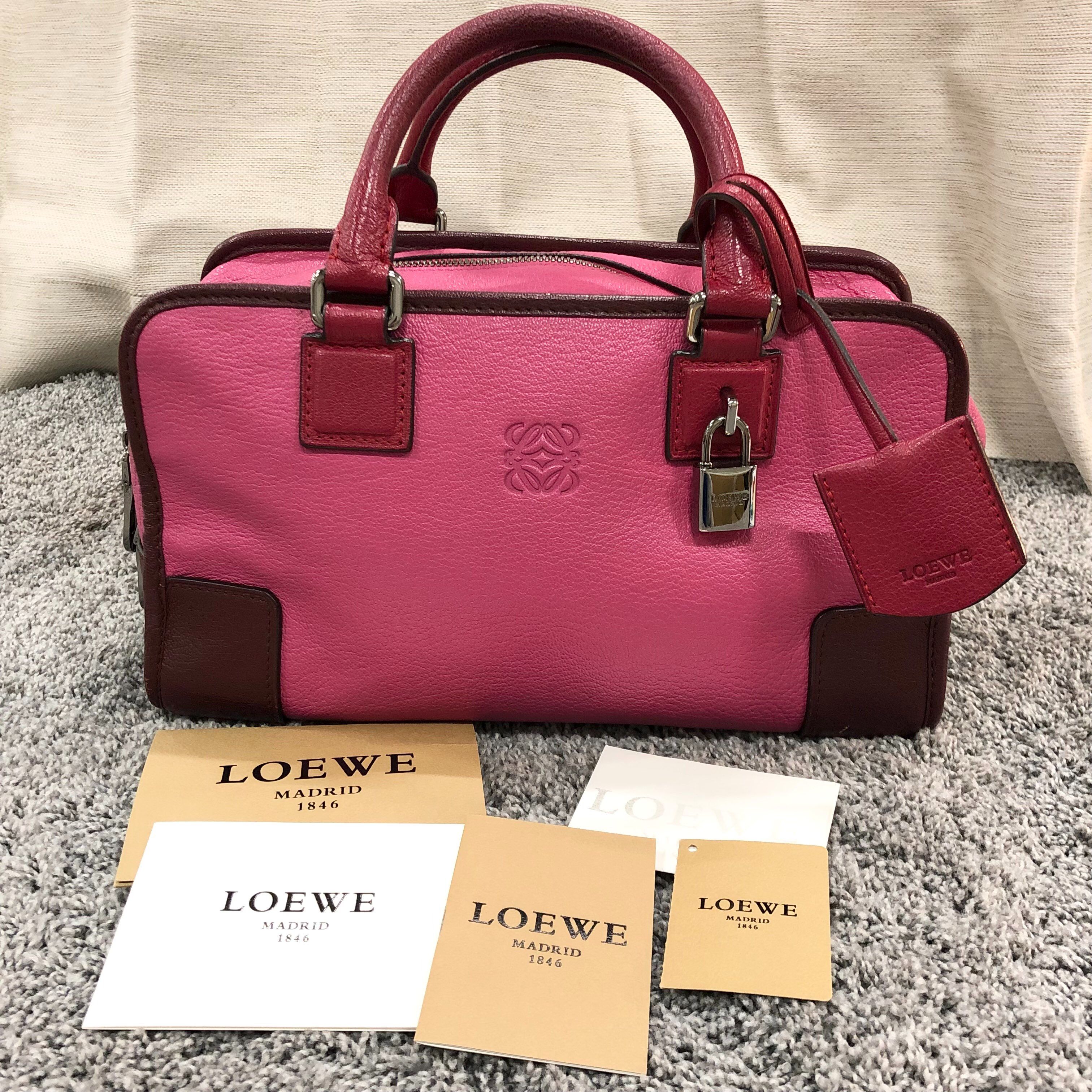 LOEWE Amasona 28 Handle Bag "Pink"