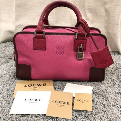 LOEWE Amasona 28 Handle Bag "Pink"