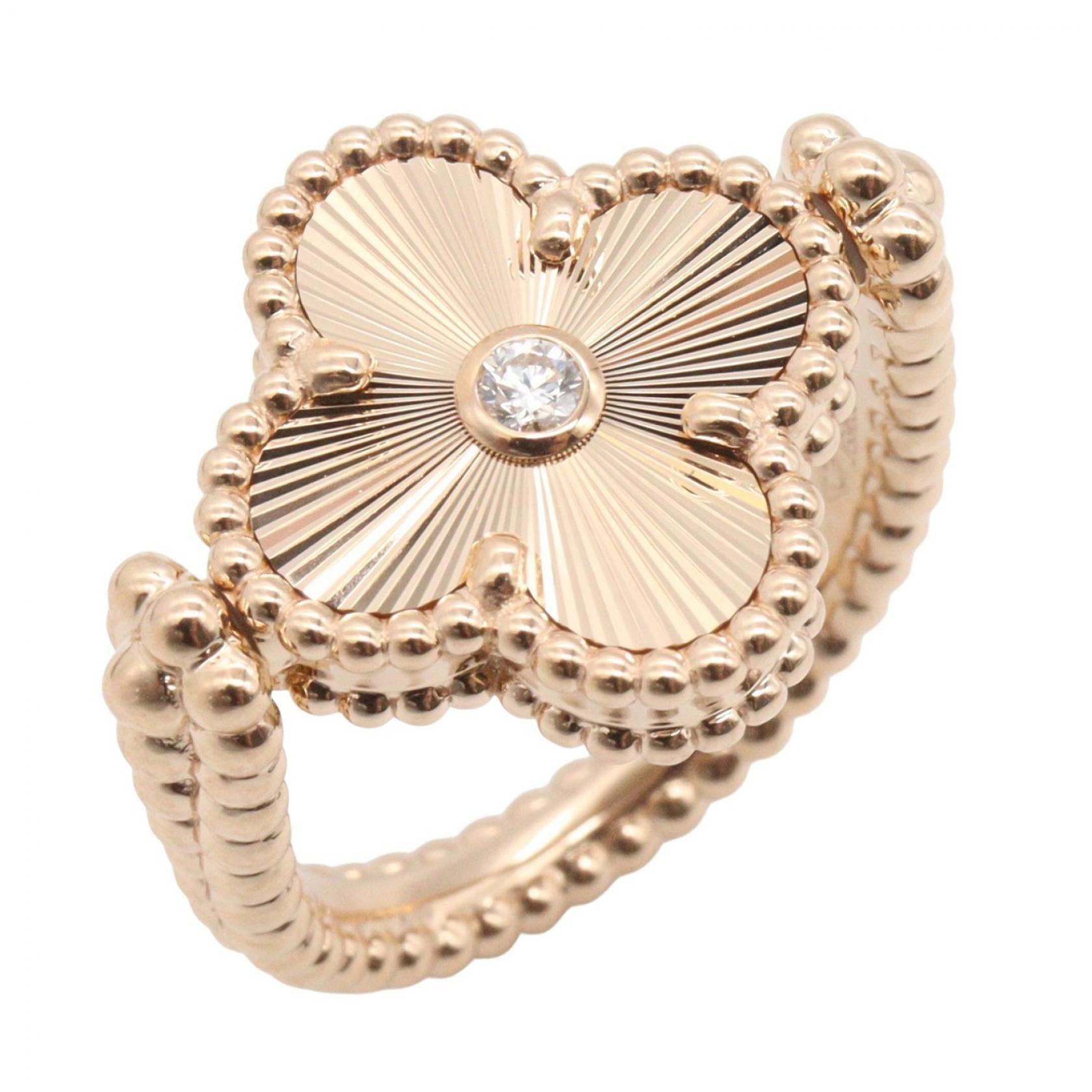 ヴァンクリーフ&アーペル Van Cleef & Arpels ヴィンテージアルハンブラ リバーシブル グレーシェル ダリ リング・指輪 ジュエリー K18PG(ピンクゴールド) ダイヤモンド レディース ゴールド系 VCARPGV547