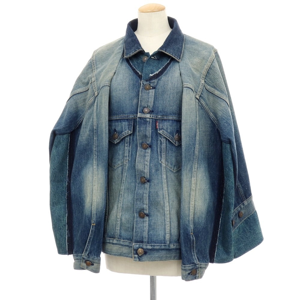 【中古】ジュンヤワタナベ JUNYA WATANABE × Levi's 2025年春夏 コットン デニムジャケット ブルー【サイズS】【レディース】