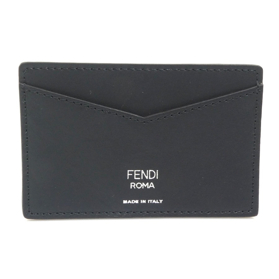フェンディ FENDI カードケース ズッカ レザー ブラウン/ブラック ユニセックス 7AR911-AI99【中古】 h32393j