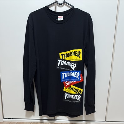 Supreme / Thrasher® Multi Logo L/S Tee "Black"