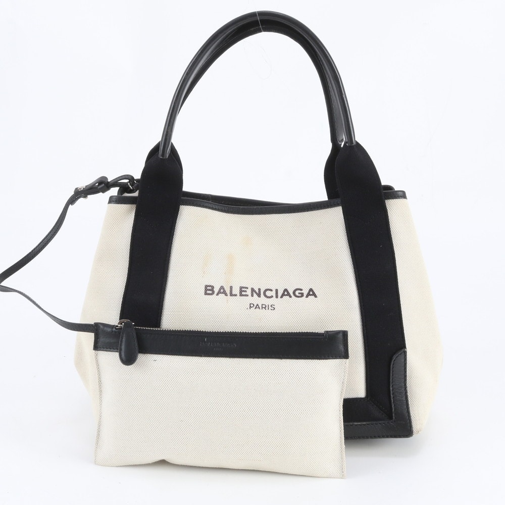 ■美品 バレンシアガ ネイビーカバス 339933 トート バッグ