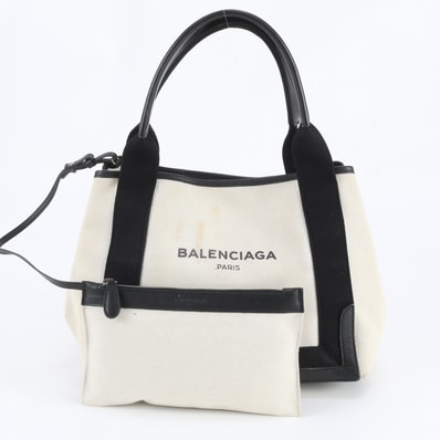 ■美品 バレンシアガ ネイビーカバス 339933 トート バッグ