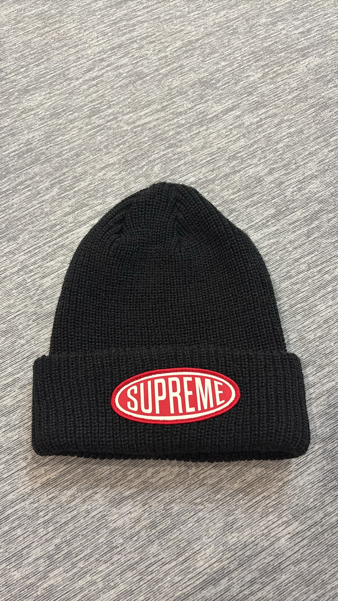 Supreme Oval Patch Beanie "Black"