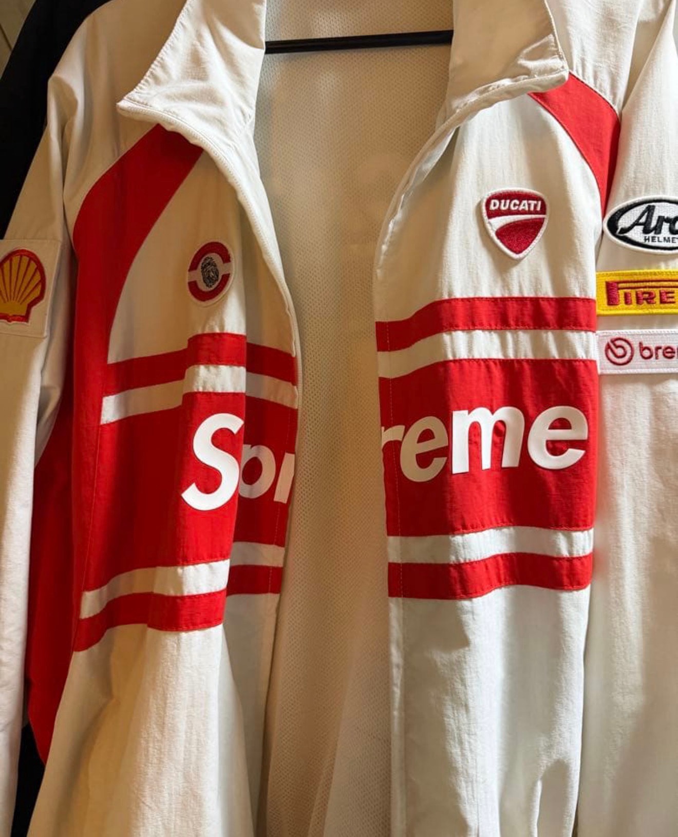 Supreme x Ducati Track Jacket "Light Grey"