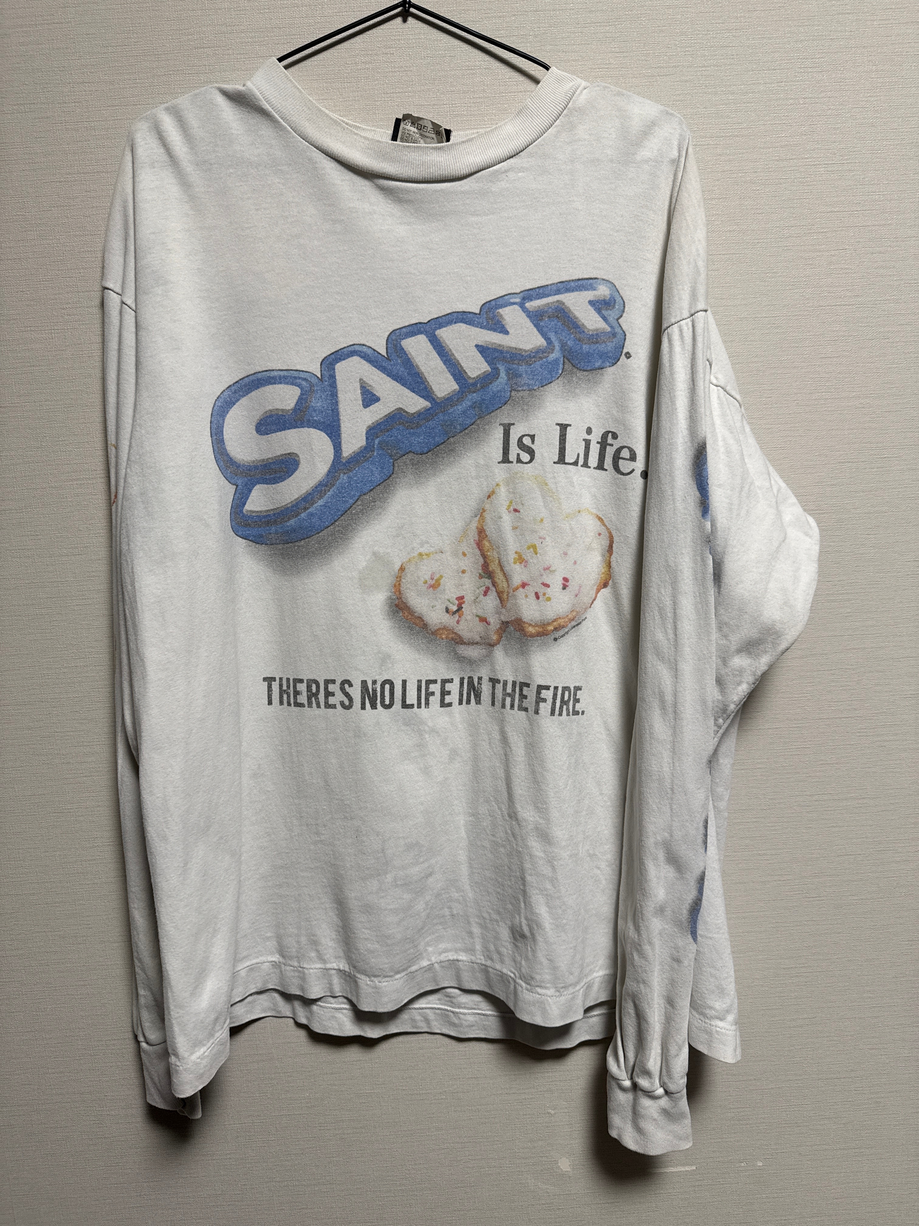 SAINT Mxxxxxx x Shermer LS Tee_Heart Ckie "White"