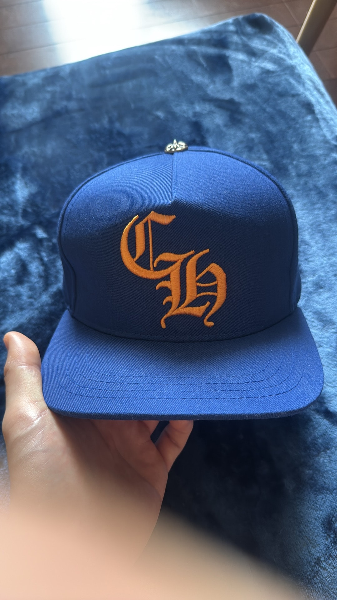 Chrome Hearts Baseball Cap 5 Panel CH "Blue/Orange"