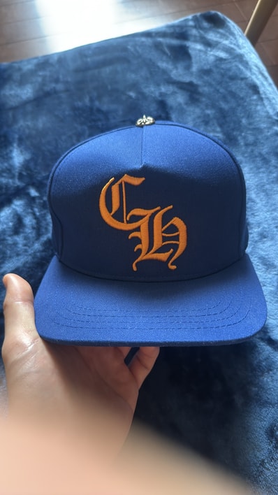 Chrome Hearts Baseball Cap 5 Panel CH "Blue/Orange"