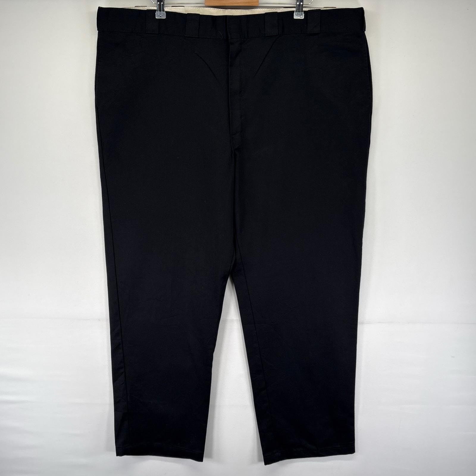 古着 ディッキーズ Dickies パンツ ジッパーフライ 874 チノパン テーパード 大きいサイズ ワーク W48 L32  ブラック系 メンズ