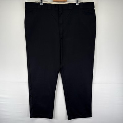 古着 ディッキーズ Dickies パンツ ジッパーフライ 874 チノパン テーパード 大きいサイズ ワーク W48 L32 ブラック系 メンズ