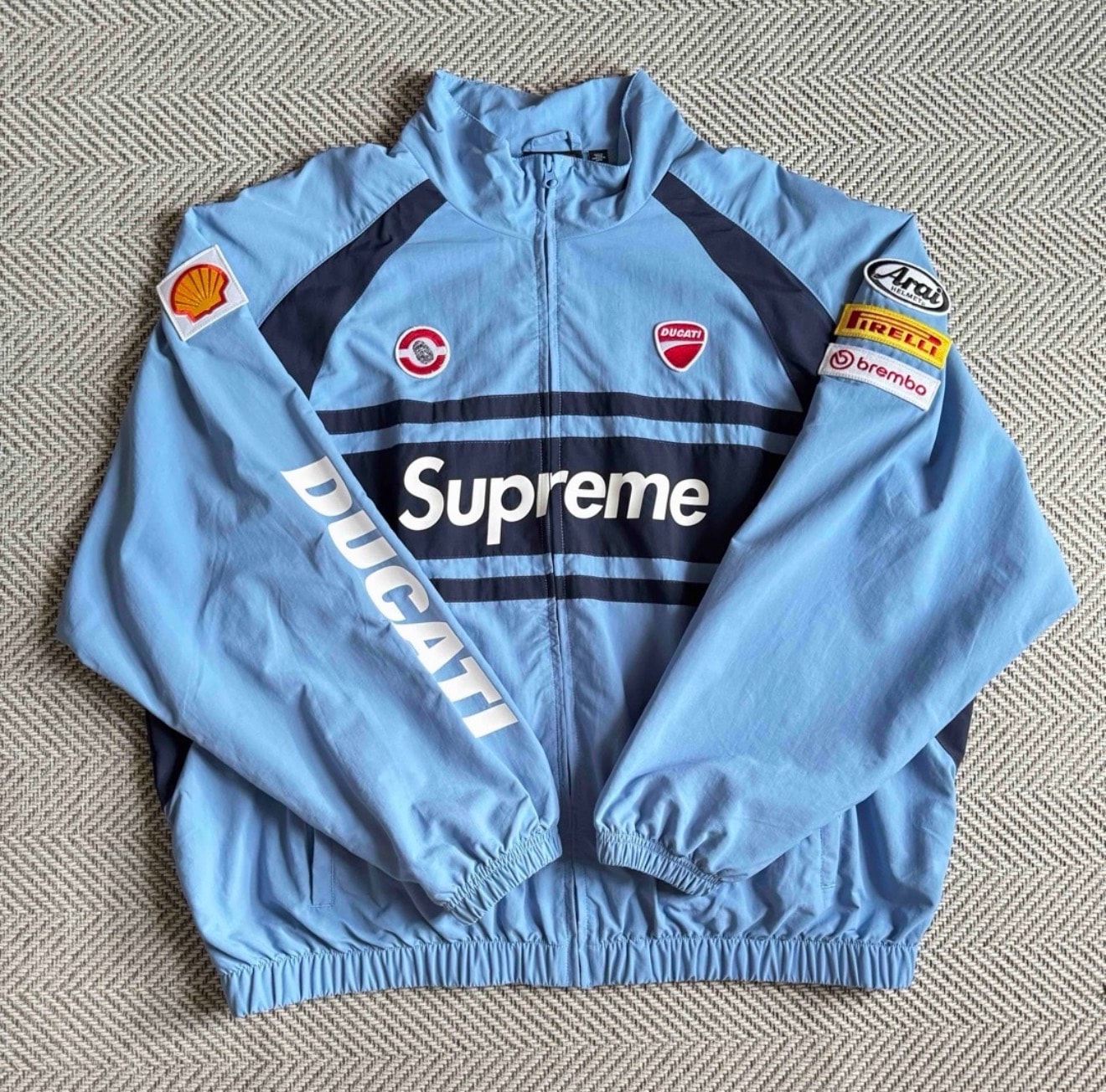 Supreme x Ducati Track Jacket "Light Blue"