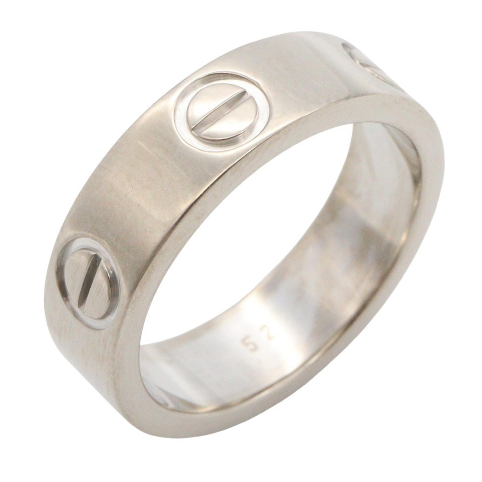 カルティエ CARTIER ラブリング リング・指輪 ジュエリー K18WG(ホワイトゴールド) メンズ レディース シルバー系 B4084700 【中古】
