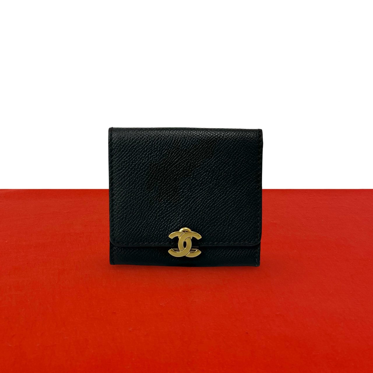 CHANEL シャネル ココマーク レザー コインケース ブラック
 16575