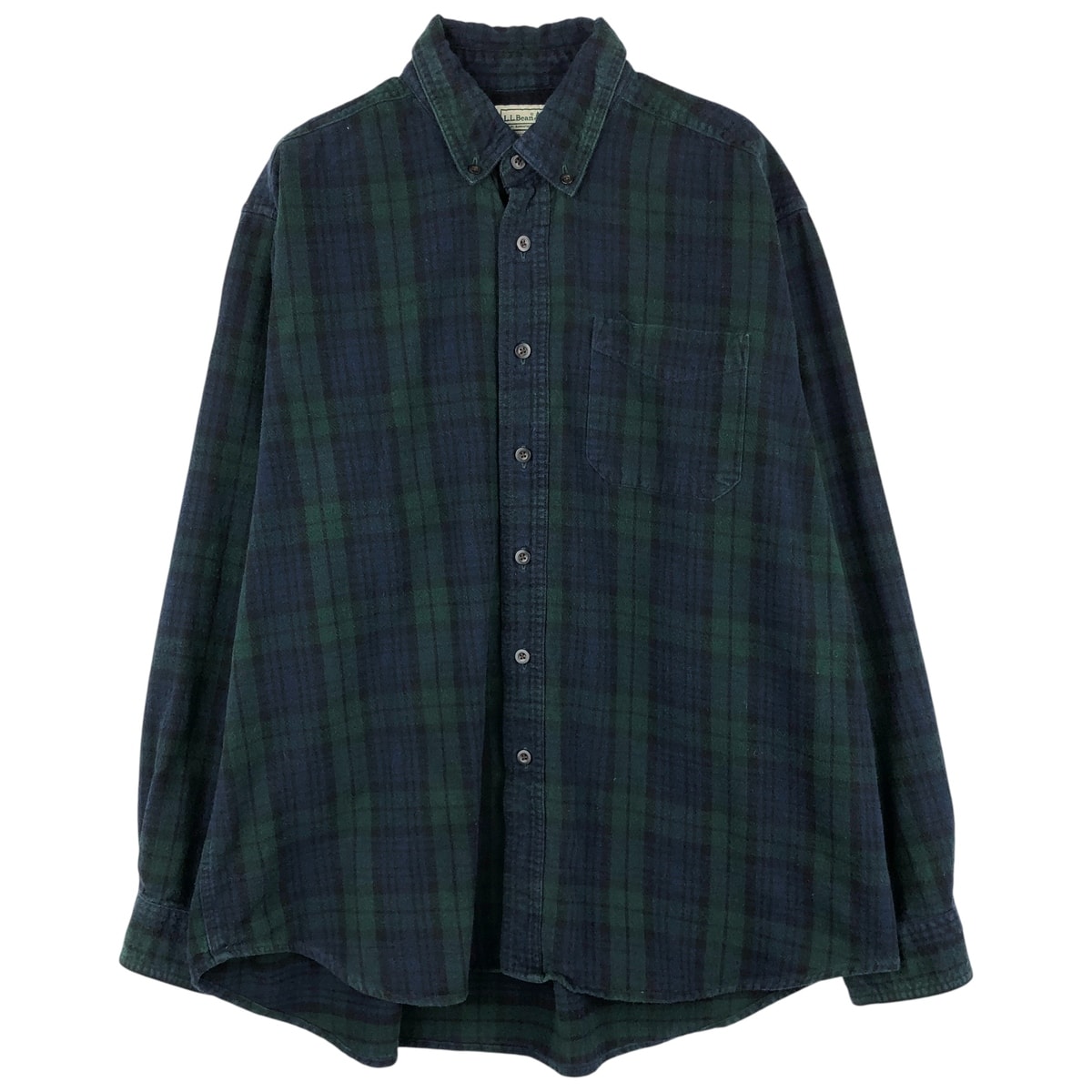 古着 エルエルビーン L.L.Bean ブラックウォッチチェック 長袖 ボタンダウン フランネルチェックシャツ メンズXL相当/eaa609700